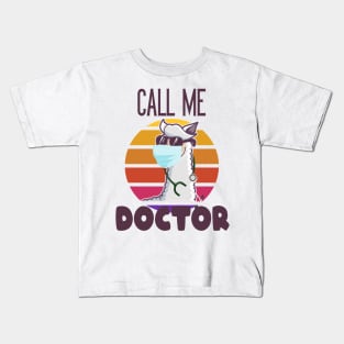 Funny Llama Doctor Kids T-Shirt